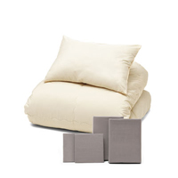 年中快適布団とカバーの6点セット ミルクベージュ SLF-21(MBE)