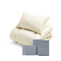 合繊（抗菌防臭）布団とカバーの6点セット ライトグレー SLF-11(LGR)