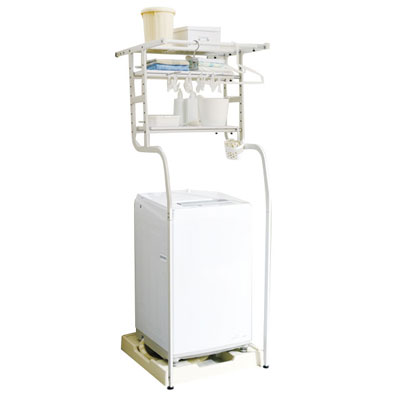 立て掛け洗濯機ラック  TKR-5718(WH)