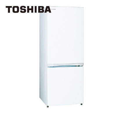 東芝　2ドア冷蔵庫 セミマットホワイト GR-W15BS(W)