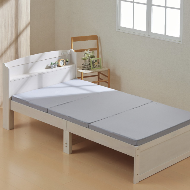 三つ折りマットレス5cm ライトグレー SLM-05(LGR)