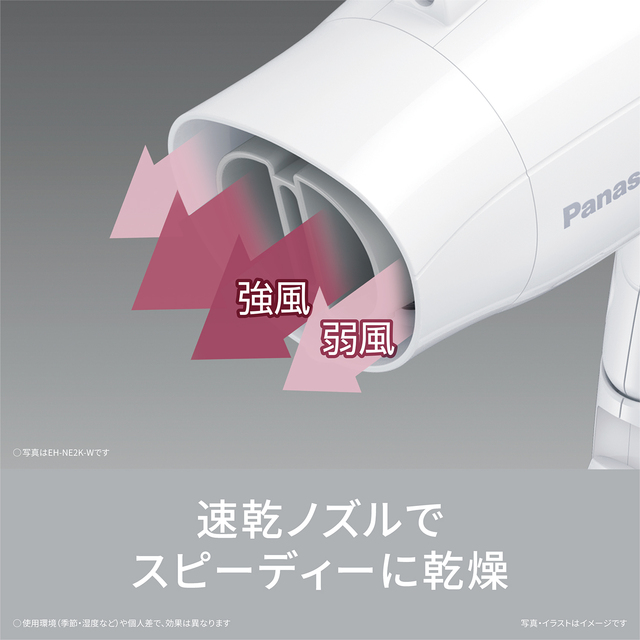 パナソニックヘアドライヤー　イオニティ ホワイト EH-NE2K(W)