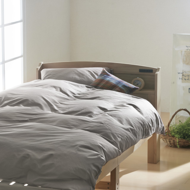 ポケットコイルマットレス（グレー）＋合繊布団セット グレージュ 