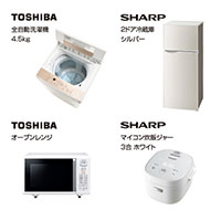 家電セット(ツインバード電子レンジセット） ホワイト 