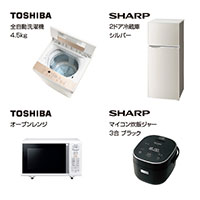 家電セット(ツインバード電子レンジセット） ブラック 