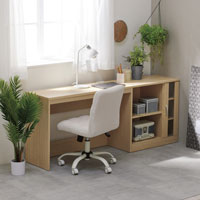 ナイスデスク＆キャビネット ナチュラル SLD-30(NAT)、SLF-33(NAT)