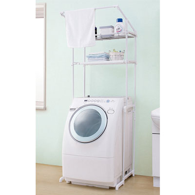 ハンガーバー付ランドリーラック